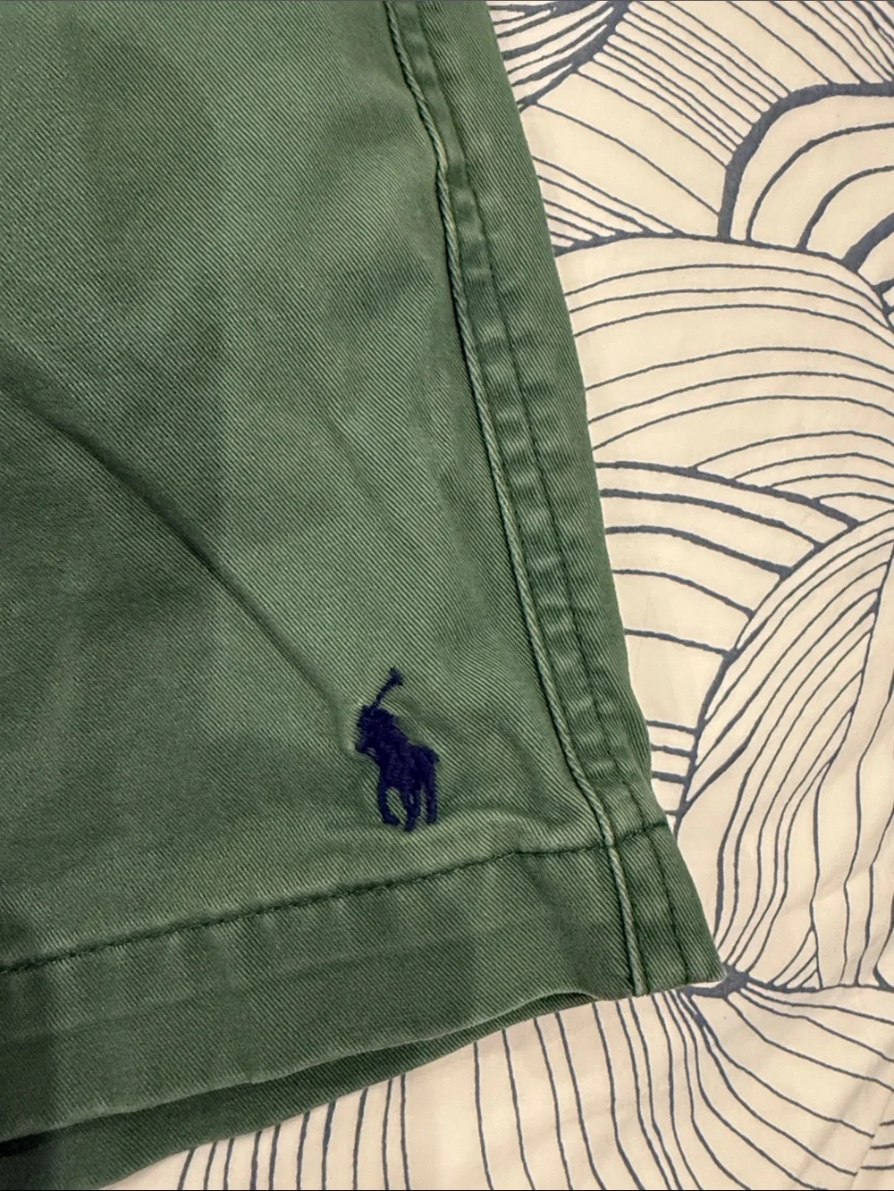 Polo by Ralph Lauren Green Cotton Flat Front Men's Shorts